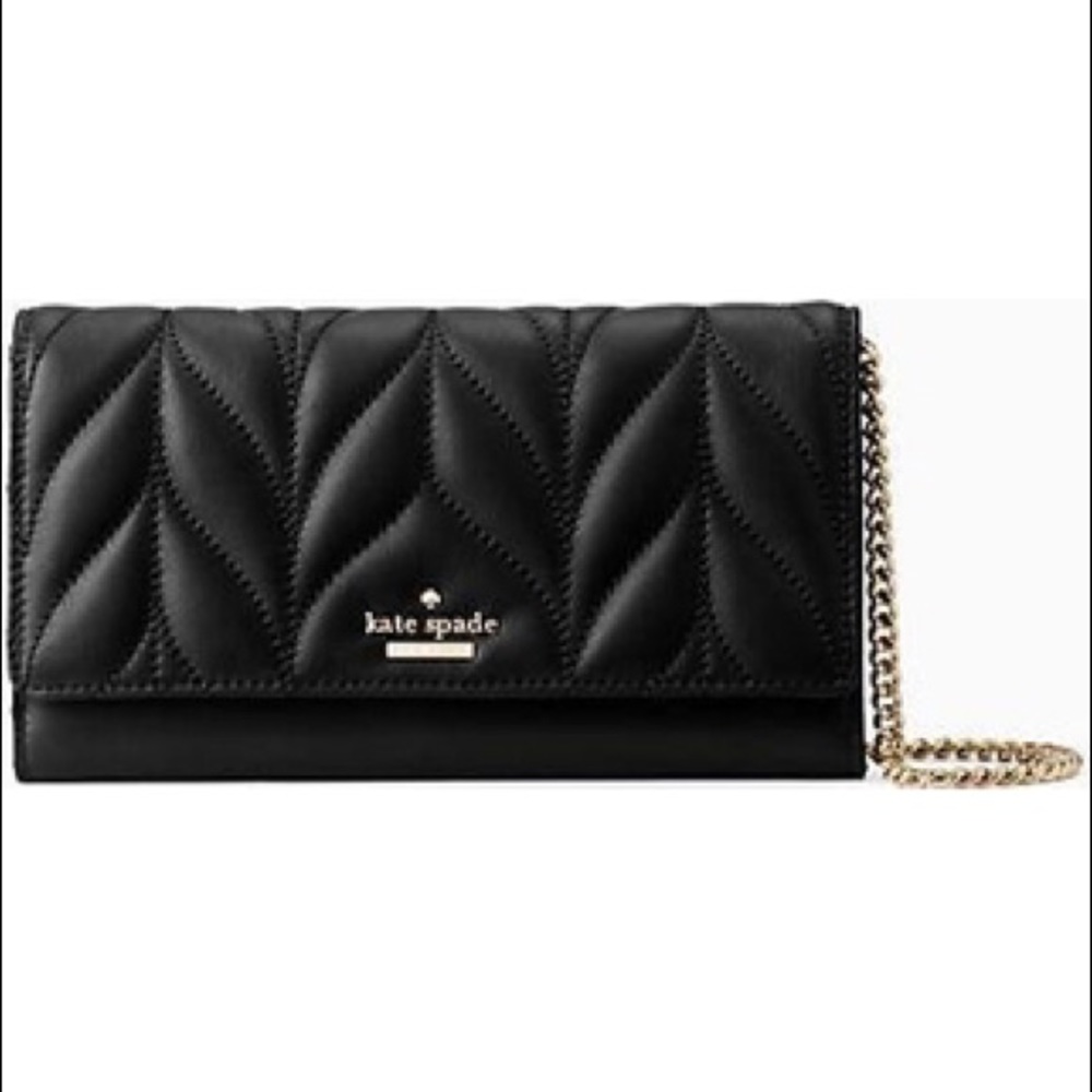 KATE SPADE Quilted Black Wristlet